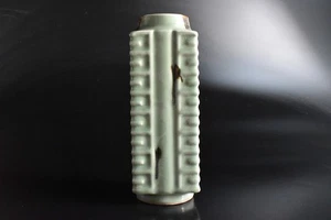 S3139: XF Chinese Celadon Sangi-shaped FLOWER VASE Ikebana - Picture 1 of 7