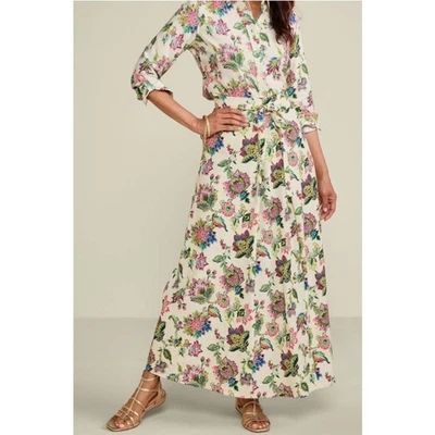 Falda de lino Jordan Soft Surroundings nueva sin etiquetas flores Ipanema para mujer talla grande 3X Foto 1 de 4