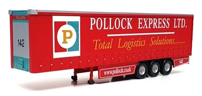 Corgi 1/50 Scale CC19905 - Curtainside Trailer Pollock Scotrans Ltd - Red - Image 1 of 4