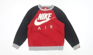Nike Boys Red Sweatshirt M - Stylish Pullover for Casual Wear - Picture 1 of 12
