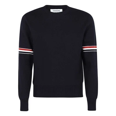 Thom Browne Milano Stripe Sleeve Knit Navy MKA326A Y3001 415 75832974 - Image 1 of 2
