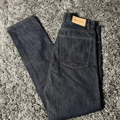 NWOT Michael Kora Selvedge Jeans Indigo Wash Slim Fit Denim Button Fly 30x32 - Image 1 of 4