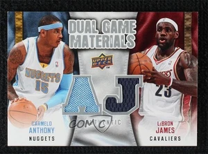2009-10 Upper Deck Dual Game Materials Carmelo Anthony LeBron James #DG-JA - Picture 1 of 3