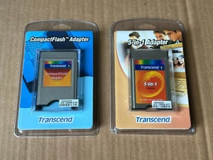 Transcend 5-IN-1 Adapter TS0MADP5 & Compact Flash Adapter TS0MCF2PC - NEW SEALED - Picture 1 of 2