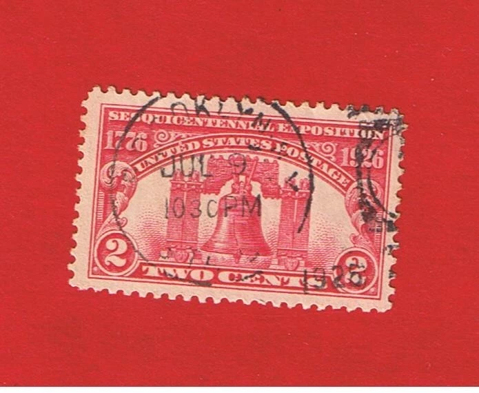 #627  VF used   Liberty Bell  w/date cancel  Free S/H - Image 1 of 1