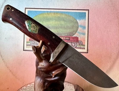 Fabricante a medida forjado a mano Damasco patrón de gota de lluvia acero fabricante Galazan Foto 1 de 4