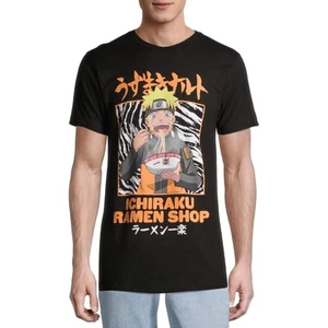 Camisa Negra Naruto Shippuden Para Hombres Ichiraku Ramen Shop Anime XL - Imagen 1 de 3