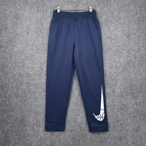 NEW Nike Sweatpants Kids Boys L Large Blue Therma Fit Basketball Athletic Swoosh - Picture 1 of 10
