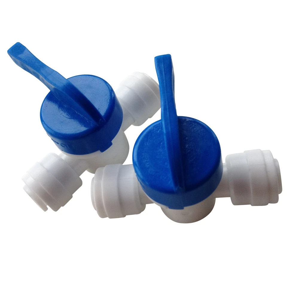 2 x 1/4 " Inline Balle Vanne Push Fit Ro Osmose Inverse Filtre Eau - Bild 1 von 1