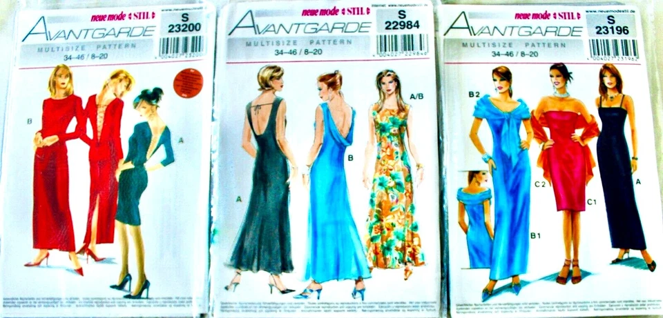 U PICK! NEUE MODE or BURDA DRESS GOWN FORMAL PROM BRIDAL Sew Pattern UC - Image 1 of 4