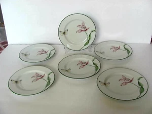 ROYAL WORCESTER ALFRESCO BUTTERFLY & IRIS BREAD & BUTTER PLATES - SET OF 6 - Picture 1 of 8