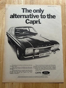 Publicidad original automotriz Ford Capri 3000E 1970 vintage - Imagen 1 de 1