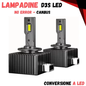 COPPIA LAMPADINE XENON D3S CONVERSIONE A LED 12V 6500K Canbus No Error - Picture 1 of 11