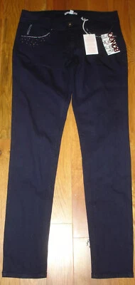NUEVO CON ETIQUETAS BONGO Azul Marino COBRE TACHONADO JEGGING Jeans Juniors Talla 5 Foto 1 de 3