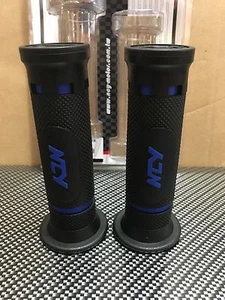 SCOOTER 50CC 125CC 150CC GY6 NCY LD350 RUBBER GRIPS 7/8" BAR BLACK BLUE - Picture 1 of 4