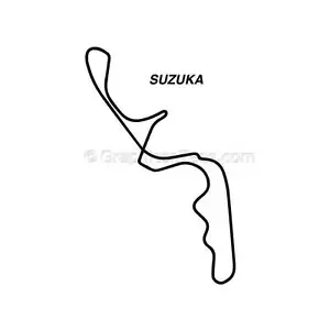 Japan Suzuka Race Track Sticker F1 Circuit GP Track Decal - Picture 1 of 3