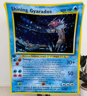 READ Neo Revelation Pokemon Shining Gyarados 1st Edition BLANKET 50x60 - Image 1 of 4