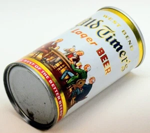 Vintage Steel Old Timers Lager Beer Can EMPTY Pull Tab Beer Can Wisconsin, USA - Picture 1 of 7
