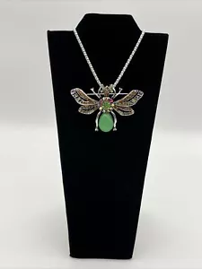 Betsey Johnson Bee Insect Bug Necklace/Brooch Pendant Signed New with Tags #9 - Picture 1 of 7