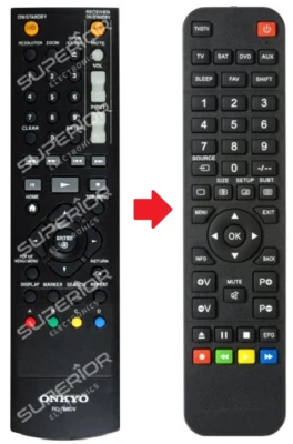 Ersatz Fernbedienung für Onkyo RC-788DV | BD-SP308 - Bild 1 von 4