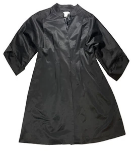 VERTIGO PARIS Avant Garde Origami Dresscoat Overcoat Sz XL Black Stunning - Picture 1 of 7