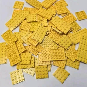 Lego gelbe Platten flache Steine 4x4 4x6 4x8 4x10 4x12 x20 zufällige Stücke - Bild 1 von 2