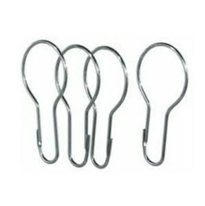 Plumbcraft 76-343 1-3/8" 12 Anillos de cortina de ducha - Cierre de pasador de seguridad, plata - Imagen 1 de 3