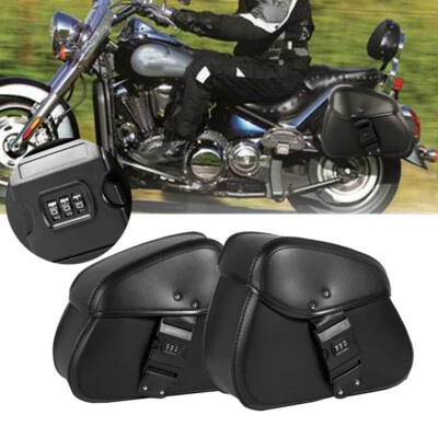 Motorcycle SaddleBag For Yamaha V-Star XVS 650 1100 950 1300 Classic Custom - Image 1 of 4