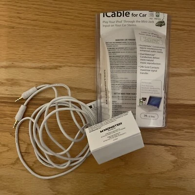 Monster iCable For Car 1/8" Mini Plug 7 ft for iPod, iPhone, Mp3 - Image 1 of 4