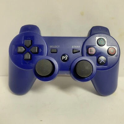 VR Sony Playstation Ps3 dualshock controller III BLUE Wireless JOYSTICK CECHZC2U - Image 1 of 4