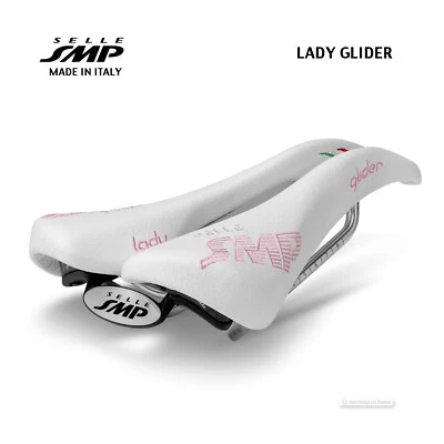 NUEVO Sillín Selle SMP LADY GLIDER para mujer: BLANCO - ¡HECHO EN iTALY! Foto 1 de 2
