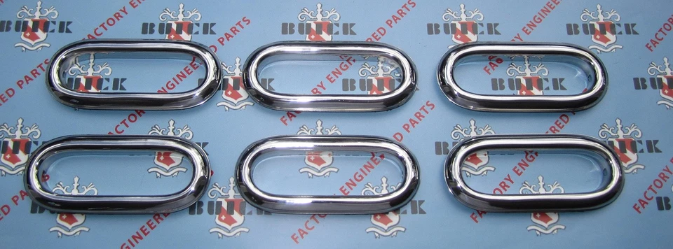 Buick Special 1950 y Super guardabarros delantero agujeros de buey. Ventipuertos. Juego de 6 Foto 1 de 4