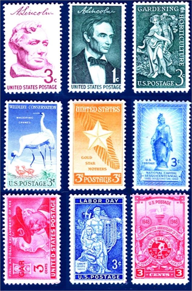 USA STAMPS Classic Collection of 1c,  3c COMMEMORATIVES 1930s -50s  MINT $$$ - Image 1 of 1