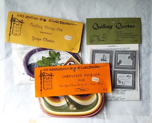 Vintage Federkiel Kunst Quilling Design Kits Menge 3 Anleitungen Materialien - Bild 1 von 8