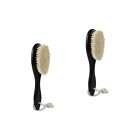  Set of 2 Softball Hair Bows Men Face Clean Brush Wool Wooden