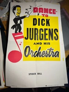 Poster F 10x16 Mason City Iowa Giant Mint 4 pieghe orchestra da ballo: DICK JURGENS - Foto 1 di 1