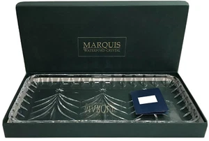 Bandeja para servir árbol de Navidad de cristal Marquis Waterford plato de colección 1992 SIN USAR raro - Imagen 1 de 12
