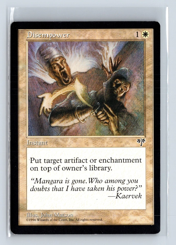 (3x) DISEMPOWER – MTG Magic the Gathering Card – Mirage – Common - Image 1 of 4