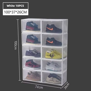 Transparente Sneaker Box Stapelbar 36x27x21 cm – Schuhbox High-Top Staubdicht - Bild 1 von 7