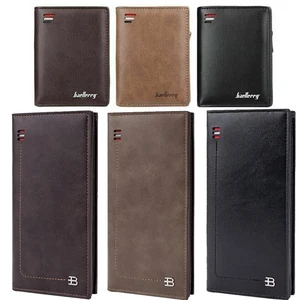 Leather Short/Long Wallet for Men RFID Blocking Vintage Wallet with Coin Pocket - Picture 1 of 24