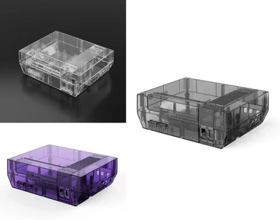 Nintendo Replacement Shell Housing NES Translucent Purple, Clear, Smoke Black - Image 1 of 3