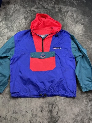 复古泛美夹克美国队 Anorak 成人大号色块 SKYR 运动 — 第 1/4 张图片