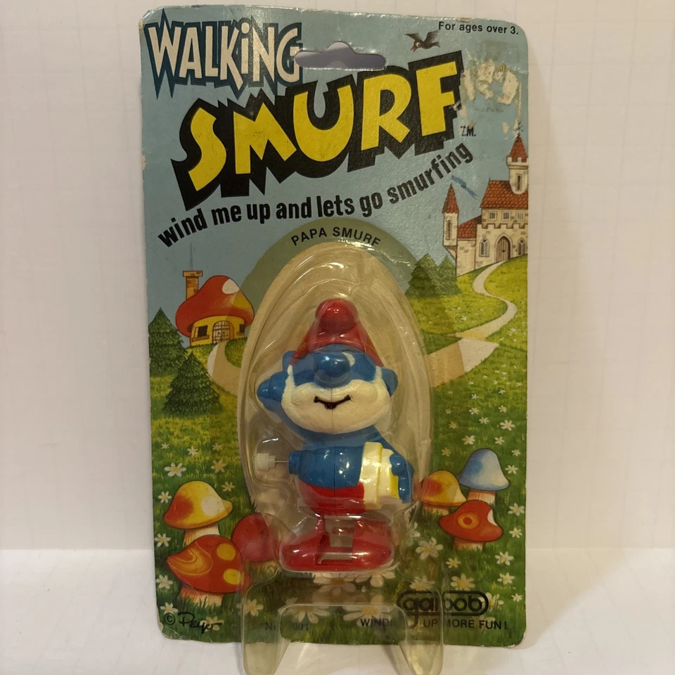 NEW Papa Smurf Wind-Up Walking Toy by Galoob - NIB Vintage Smurf Collectible - Image 1 of 4