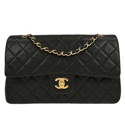 Bolso de Hombro Chanel Negro Piel de Cordero Mediano Clásico Doble Solapa 125301 Foto 1 de 4