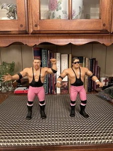 Bret Hart & Jim Neidhart 1987 WWF LJN Hart Foundation 8' Figures See Pics - Picture 1 of 21