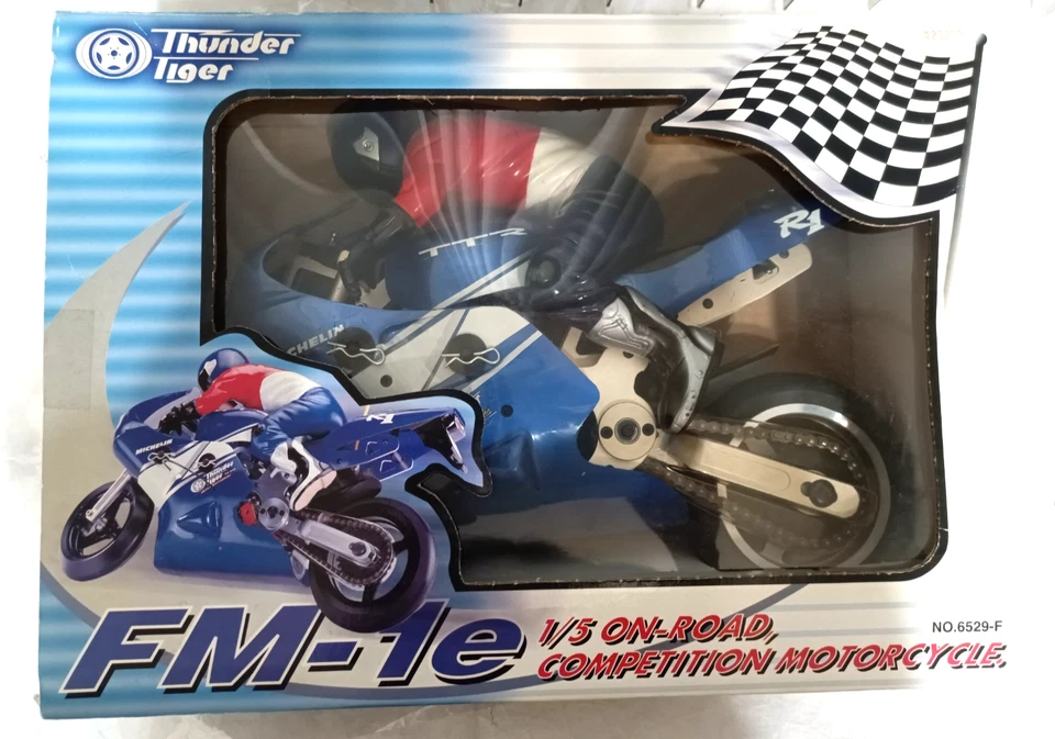 Thunder Tiger Motorcycle FM-1e 1/5 On-Load Competition R/C Models Rare - Photo 1/4