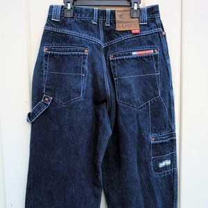 Vintage Lugz Hose Herren 30x32 Stahl 926 Wide Legs Baggy Y2K Skater Denim Jeans - Bild 1 von 24