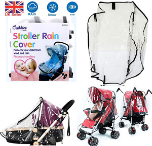New Stroller Rain Cover Universal Buggy Raincover For Baby Pushchair Pram Clear