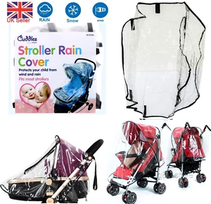 Stroller Rain Cover Universal Small Buggy Raincover Baby Pushchair Pram Clear - Picture 1 of 13