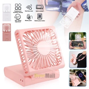 Mini Hand-held Fan Portable Folding Desk Fan Cooler Cooling USB Rechargeable Fan - Picture 1 of 73